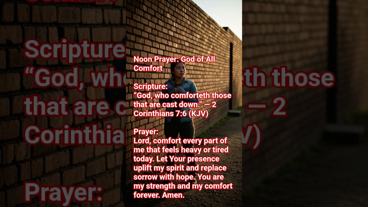 #ComfortInChrist #LiftMySpirit #JoyInJesus #RenewedHope #GodCares #FaithRestored #MiddayStrength