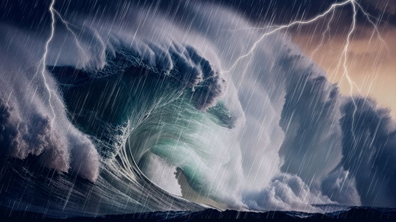 10 horas de tormenta en el mar para dormir | Buen sueño en un ambiente tormentoso, gran relajación