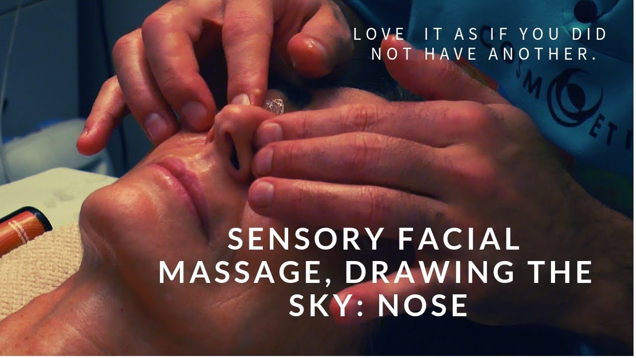 ASMR Sensory facial massage, drawing the sky: nose