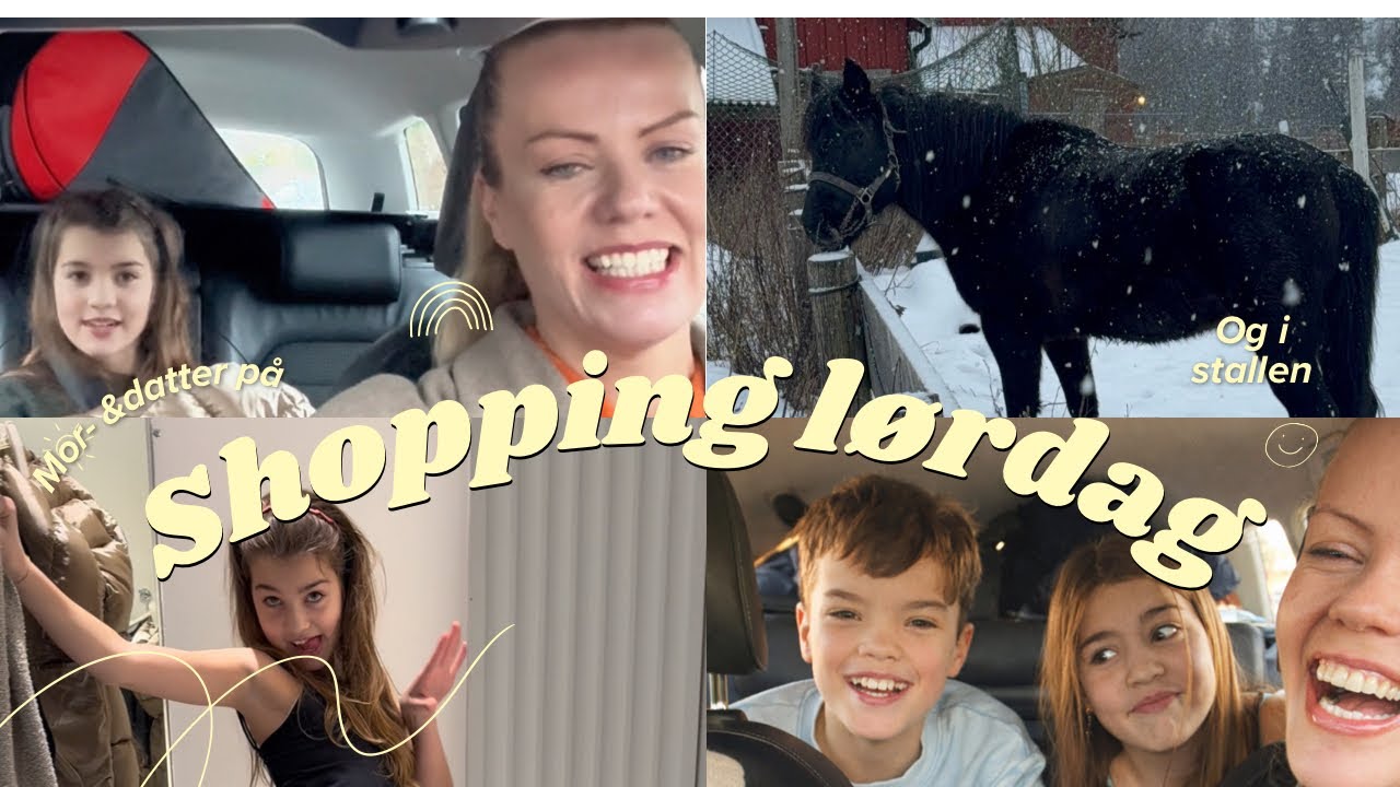 Mor- & dattervlog (gjesteopptreden av Sebastian) – shopping, stall og bilprat 👗. #familiekanal 