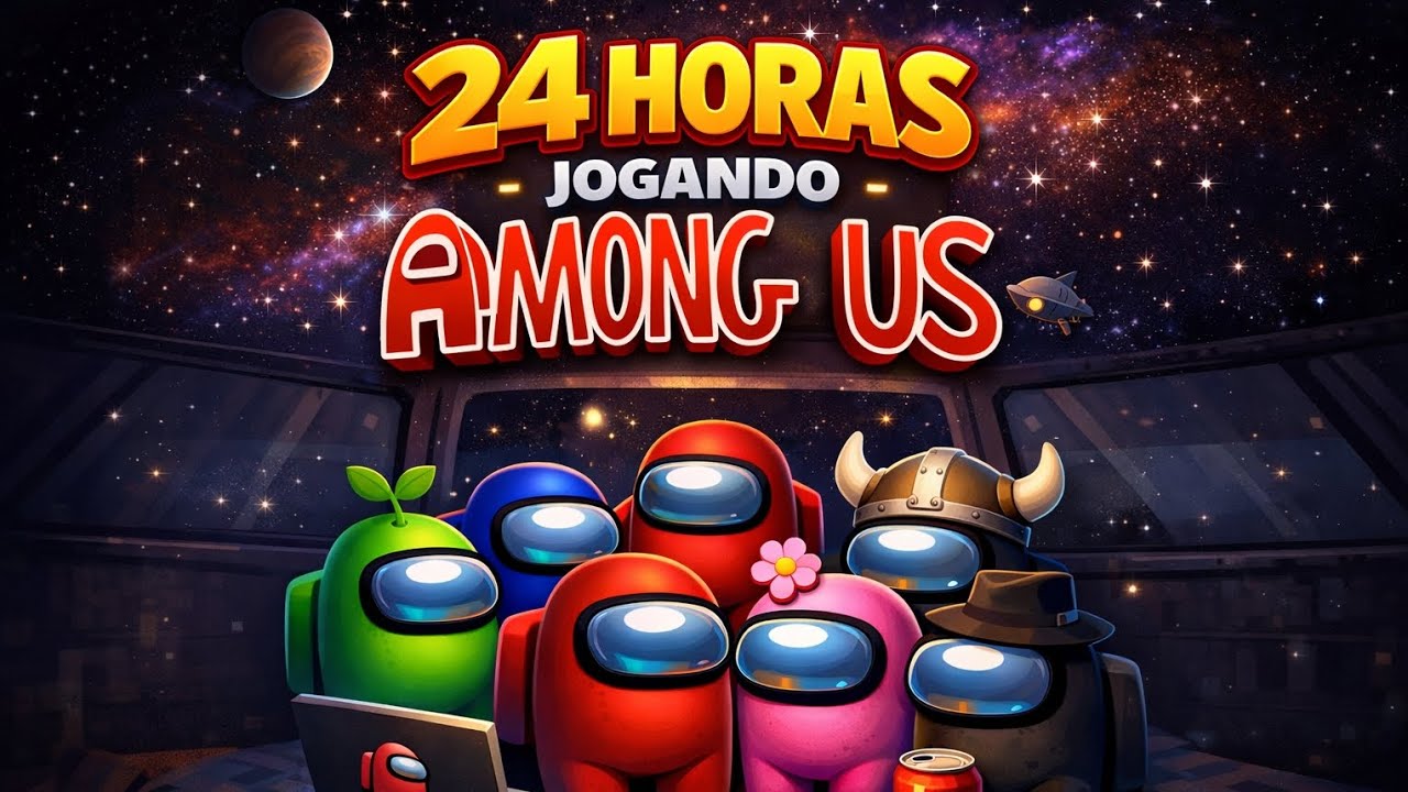 Joguei por 24 horas among us