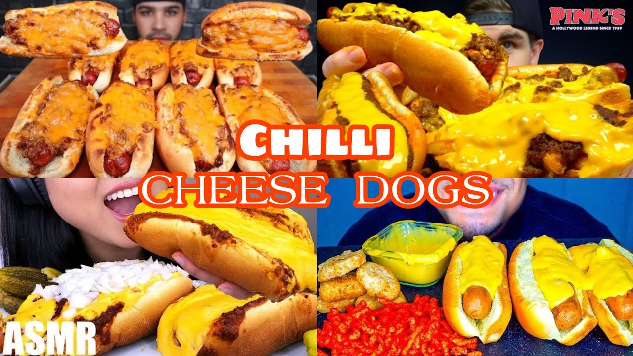 ASMR Chili Cheese Dog Cheesy Bites Feast Messy and Delicious!