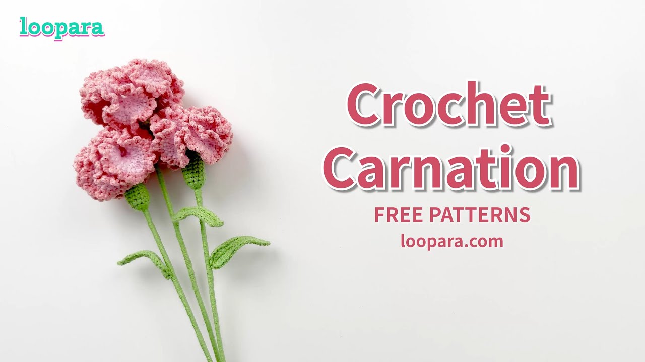 Crochet Carnation Flower Tutorial - Free Pattern