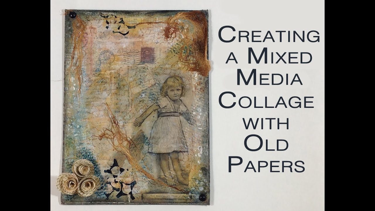 Creating a Mixed Media Collage on Cardboard with Old Papers