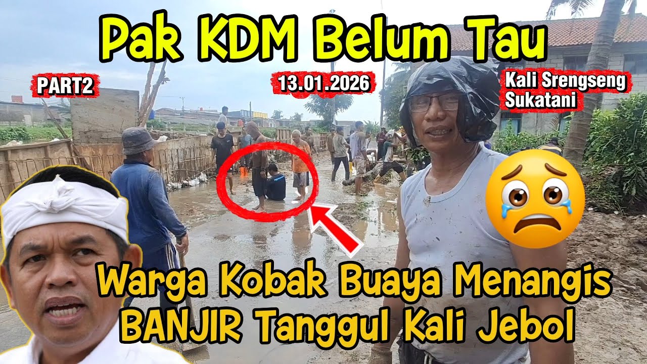 Pak KDM Harus Tau ini‼️Warga Kobak Buaya Kebanjiran || Tanggul Jebol Kali Srengseng #dedimulyadi