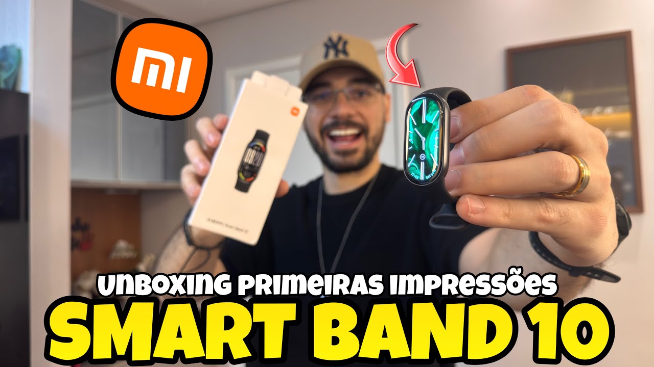 CHEGOU !! UNBOXING E PRIMEIRAS IMPRESSÕES XIAOMI MI BAND 10 - 21 DIAS DE BATERIA 
