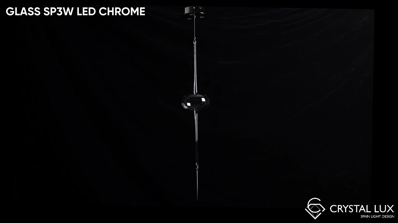 Светильник подвесной Crystal Lux Glass GLASS SP3W LED CHROME