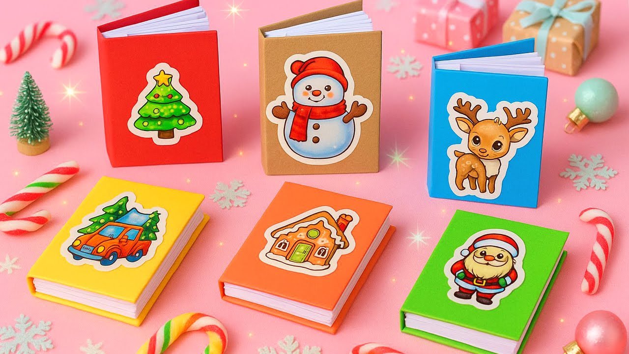 Origami New Year Mini Notebook | How to make a paper mini book  | Easy DIY Holiday Craft