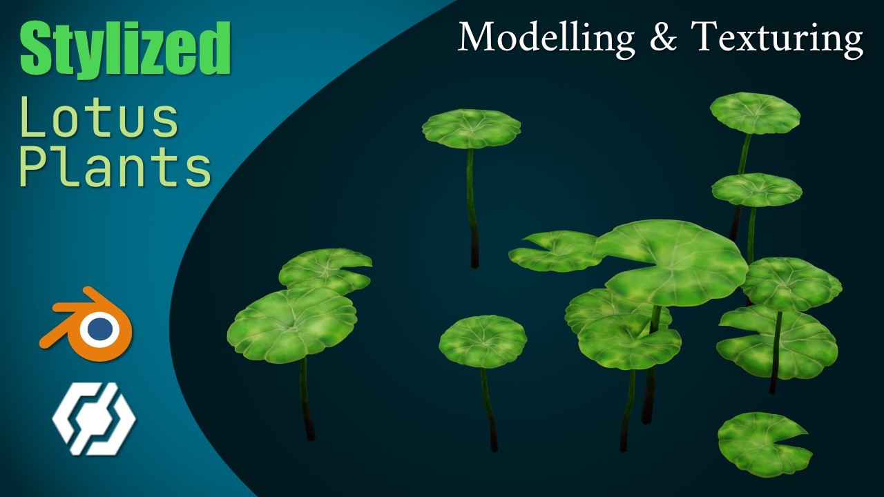 3D Stylized lotus Plants Tutorial - Blender | InstaMAT