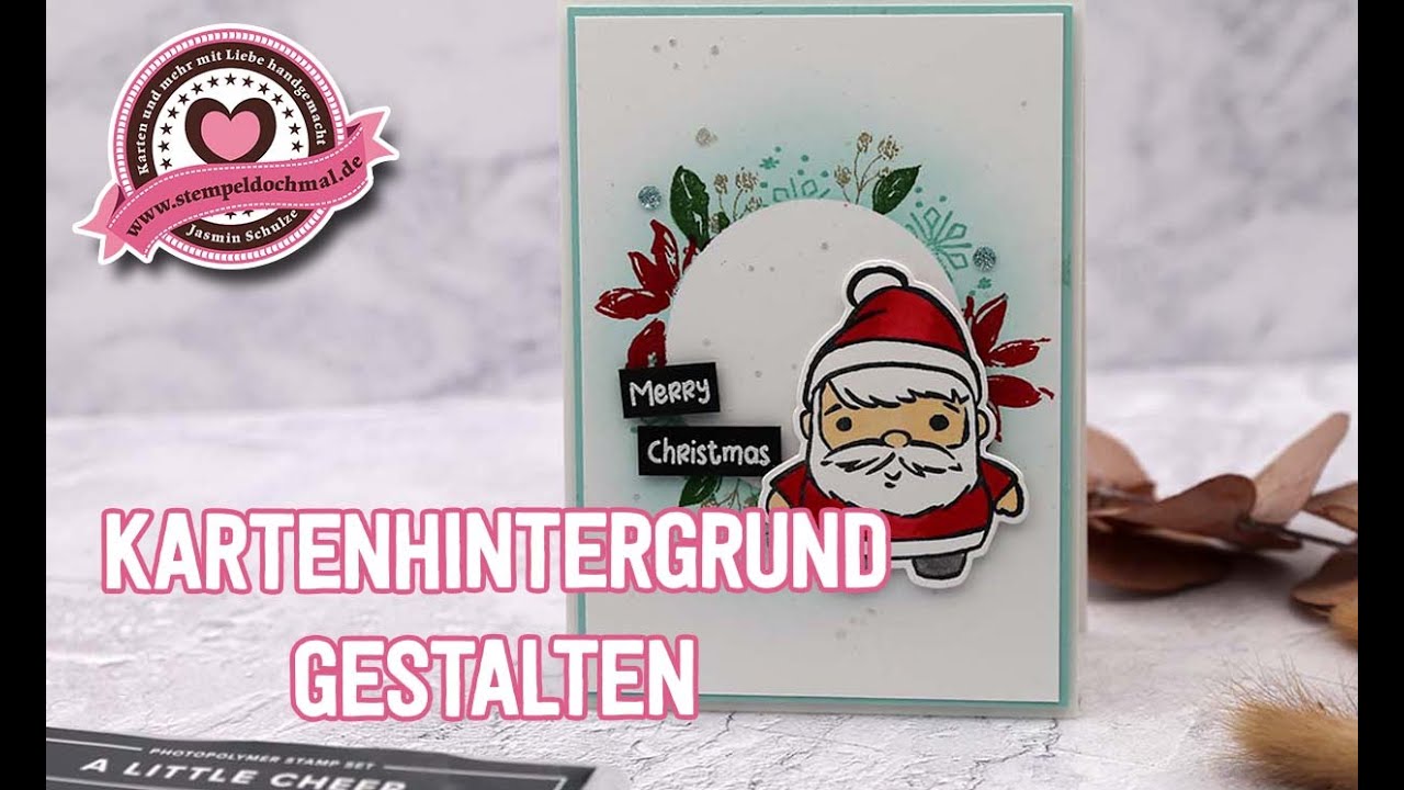 Besonderen Kartenhintergrund gestalten | Weihnachtskarte basteln