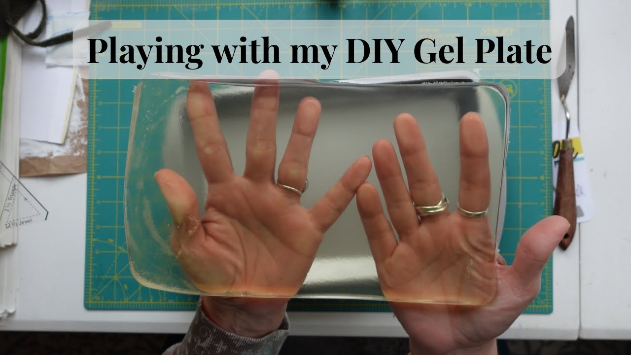 Trying my DIY Gel Print Plate for the first time