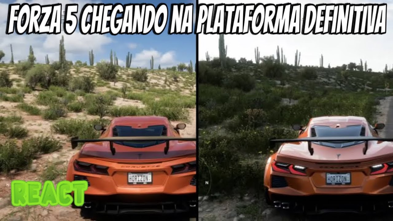 REACT - FORZA HORIZON 5 - PS5 VS PS5 PRO - Dublado em PT-BR