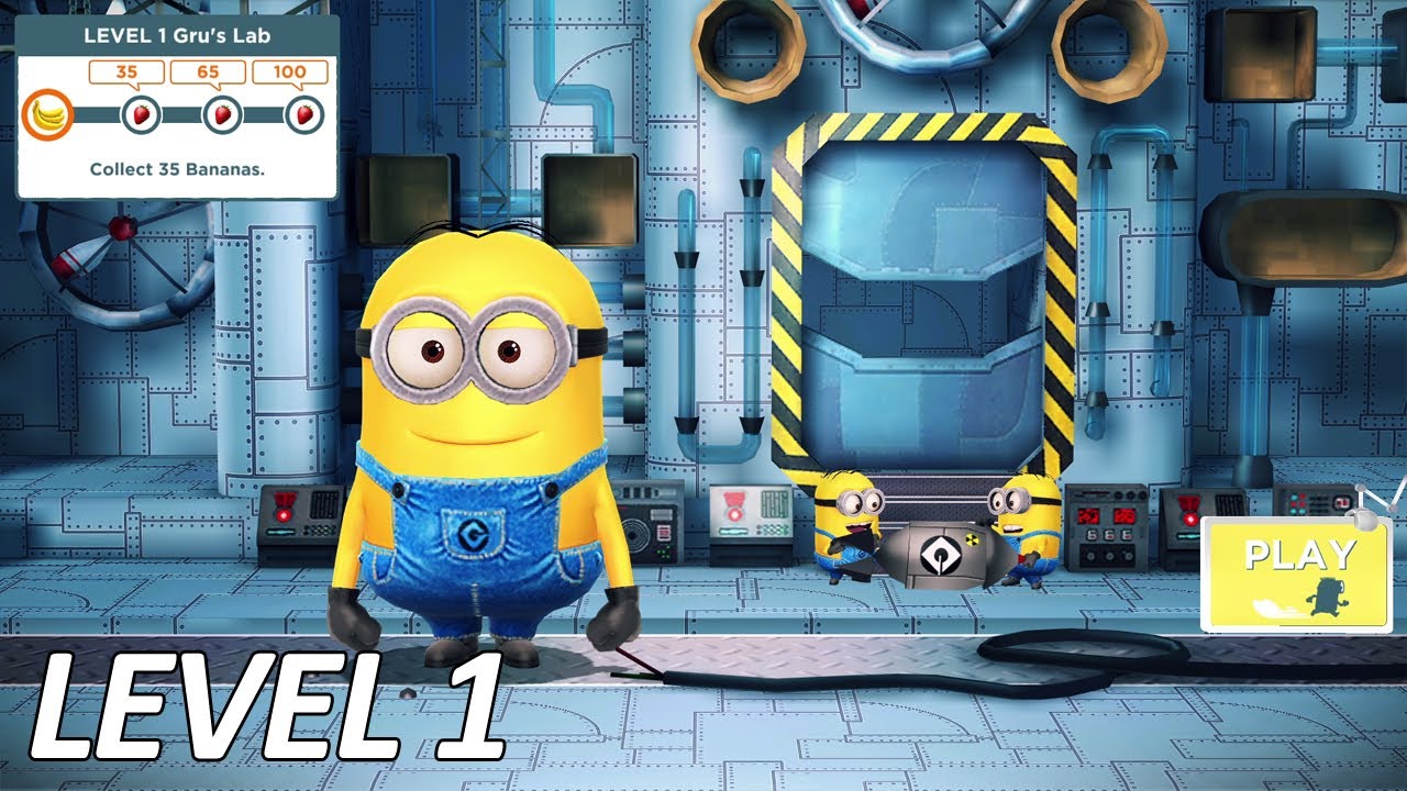 Despicable Me: Minion Rush - Jelly Lab Level 1 Gru's Lab - Gameplay (PC HD)