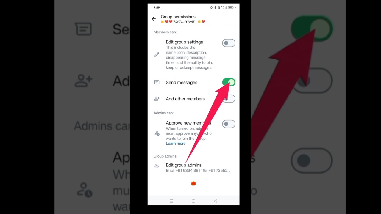 Whatsapp Group Only Admin Send Message Settings #sorts #shortvideo #youtubeshorts