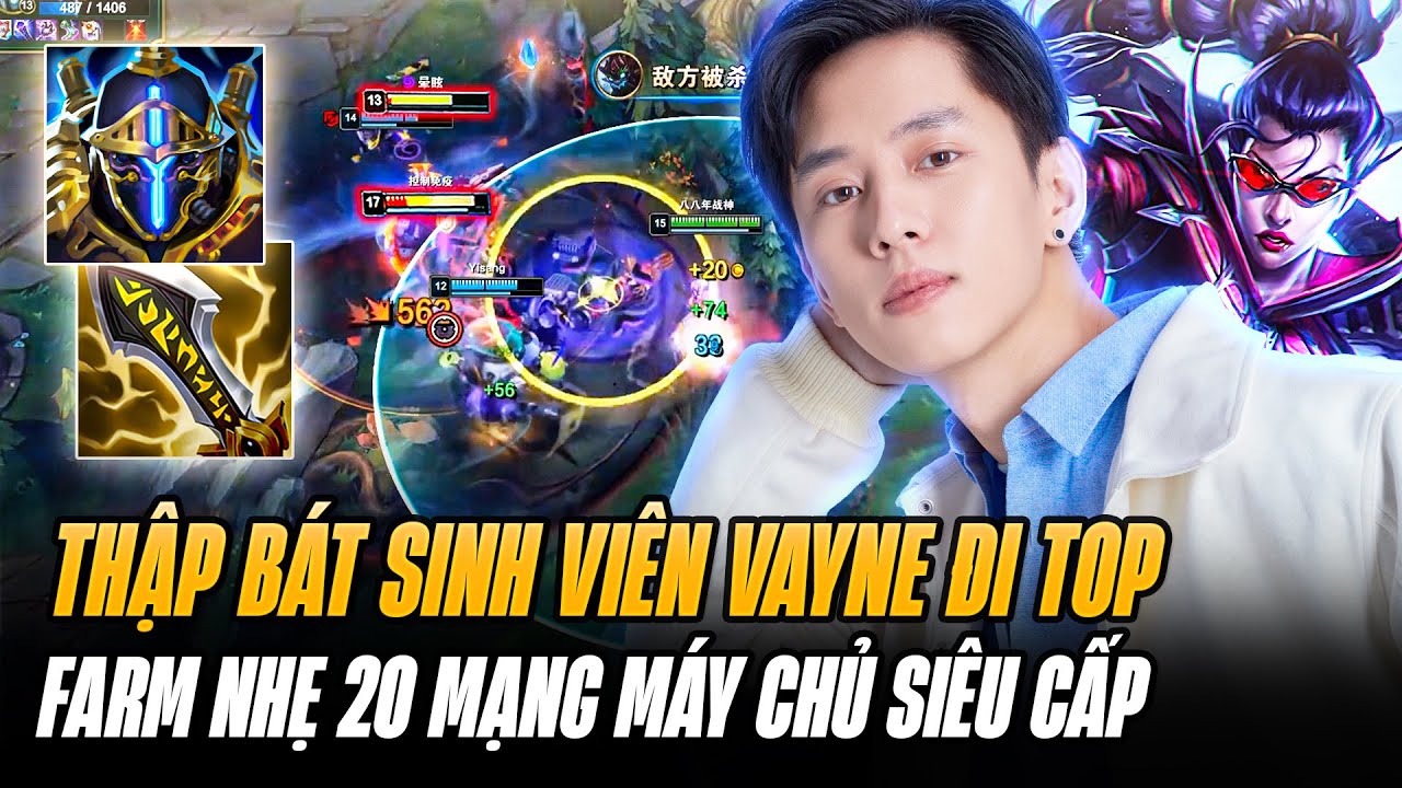 Thập Bát Và Con Vayne Sinh Viên Đi Top Farm Nhẹ 20 Mạng Khi Đối Đầu Với Renekton Máy Chủ Siêu Cấp