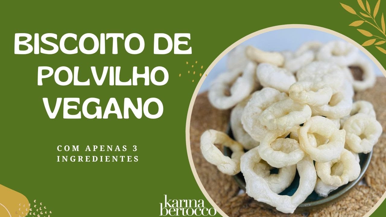 BISCOITO DE POLVILHO VEGANO, fácil, barato e com 3 ingredientes.