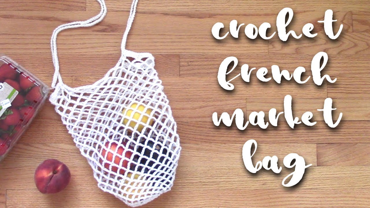 Вязаная крючком французская сумка для магазина // 🍋