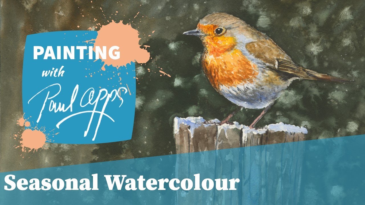 How To Paint a Seasonal Watercolour of a Robin