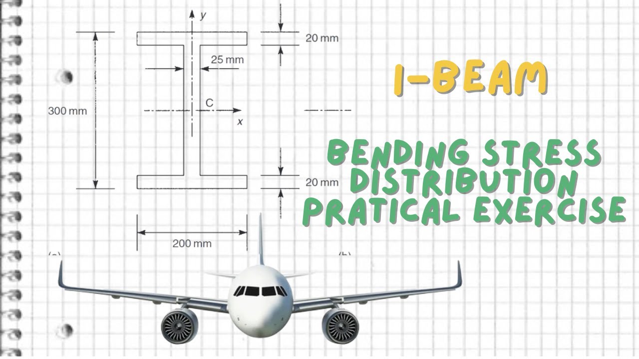 I-beam bending stress distribution - Practical exercise