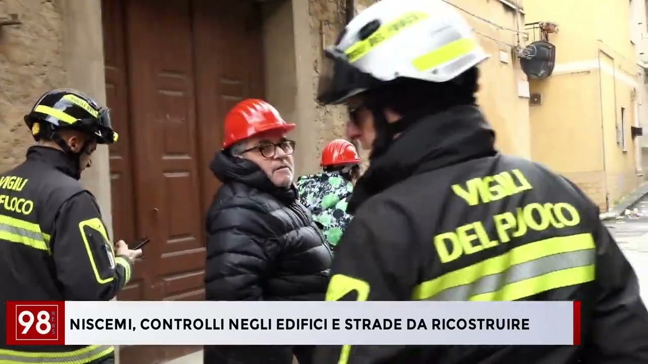 NISCEMI, CONTROLLI NEGLI EDIFICI E STRADE DA RICOSTRUIRE