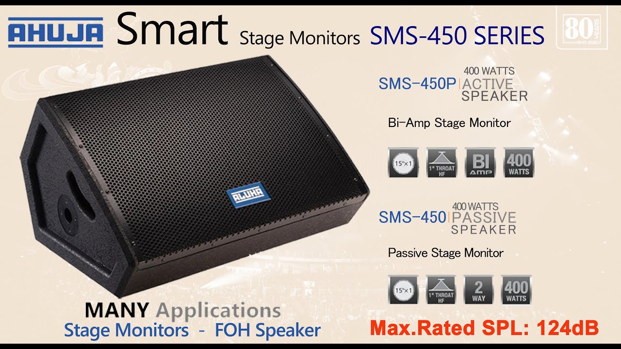 Ahuja  PA Active Loudspeaker - Stage Monitor SMS 450 P in Telugu