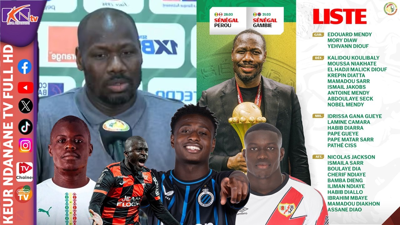 Urgent- Pape Thiaw sort sa liste sans Sadio Mané, Bamba Dieng de retour, Diakhon la surprise…