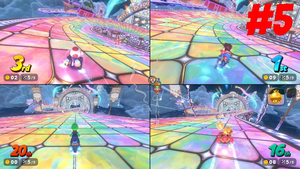 Mario Kart World 4-Player Split Screen Local Co-Op Nintendo Switch 2! - Special Cup (Rainbow Road)