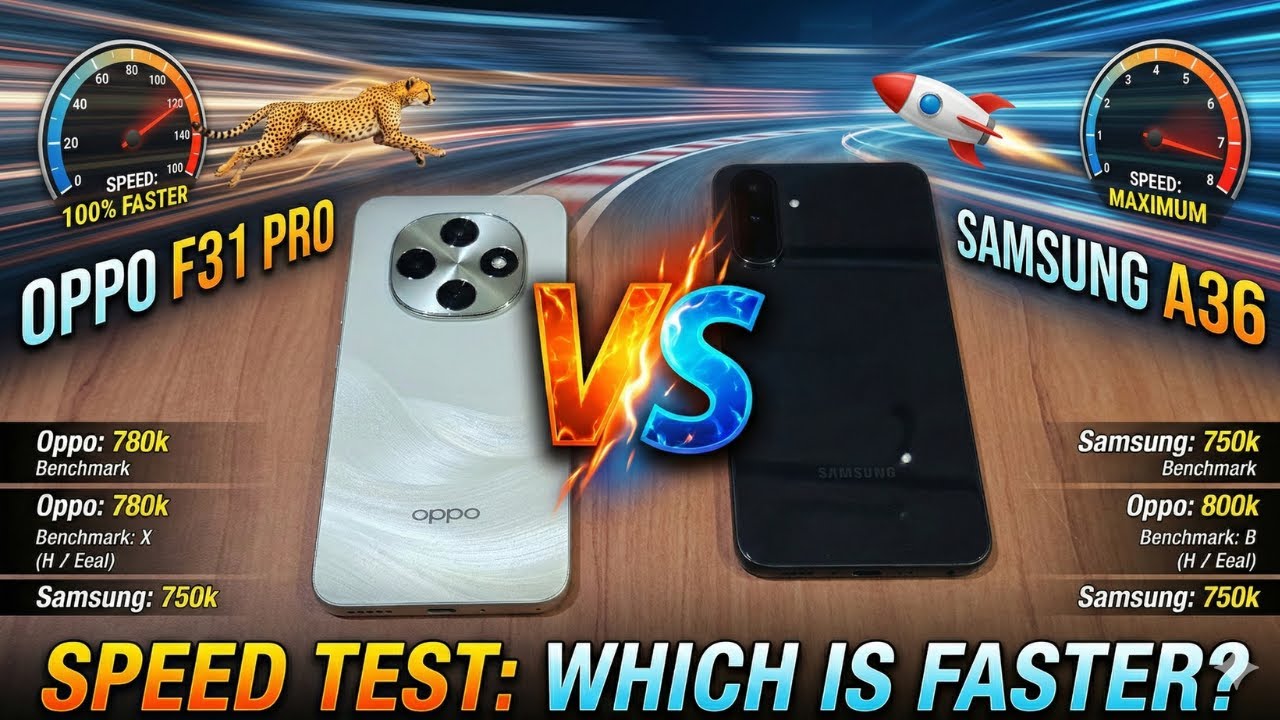 Oppo F31 Pro против Samsung A36 ⚡ Тест скорости | Какой телефон быстрее?