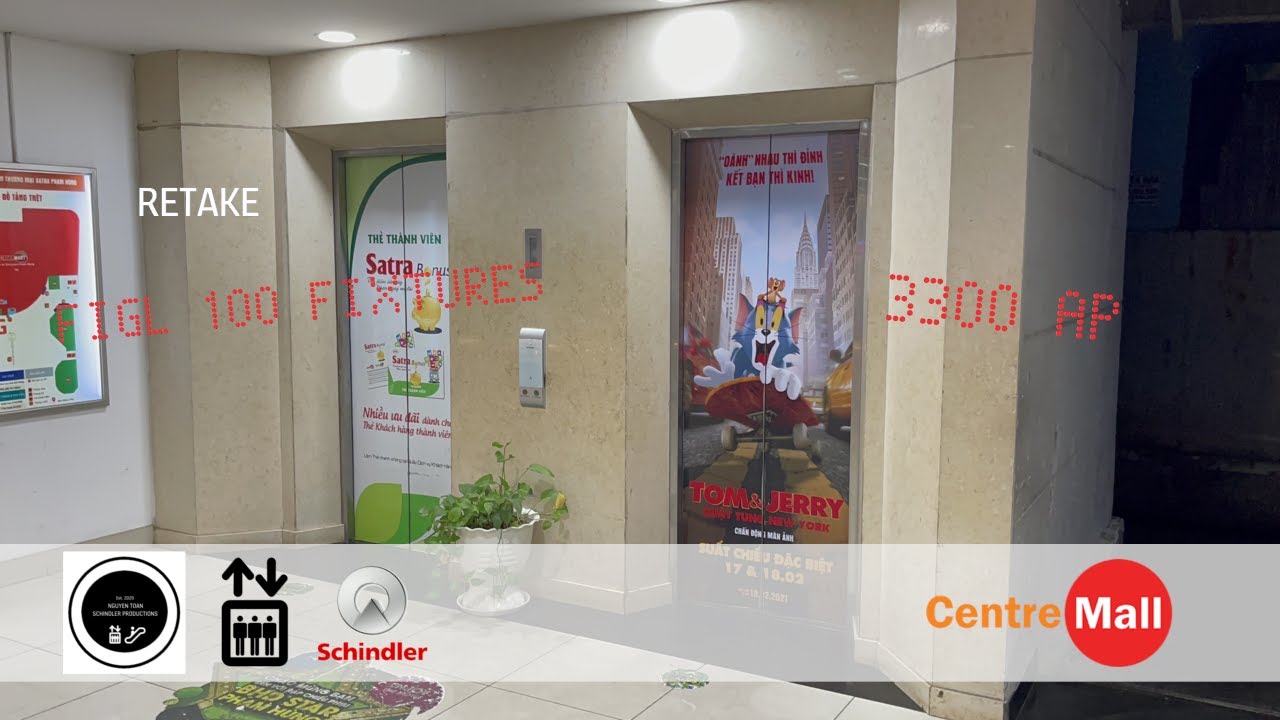 (Retake) Schindler 3300 AP MRL Traction Elevator at Satra Centre Mall Phạm Hùng, HCMC, VN