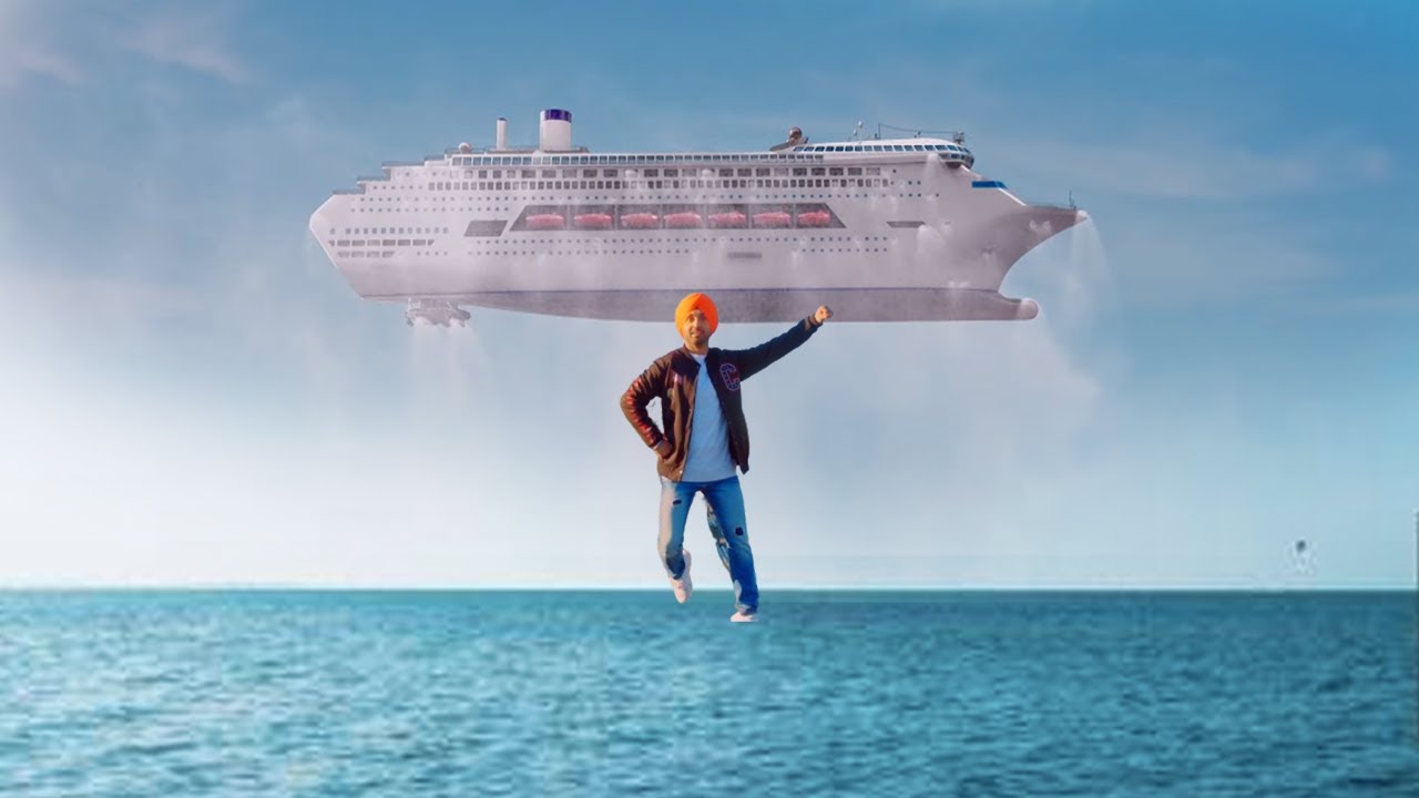 SUPER SINGH ने उठा लिया एक हाथ से पूरा समुद्री जहाज - जबरदत्स सीन - Diljit Dosanjh SuperHero Movie