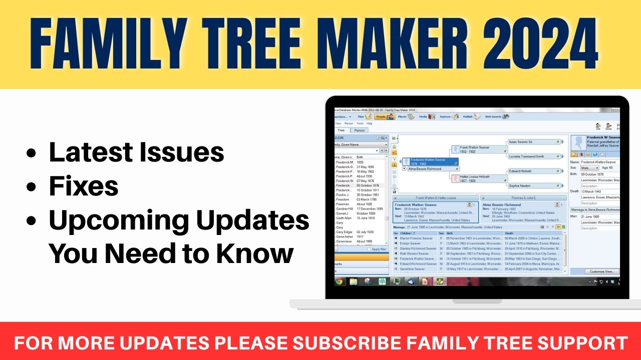 Family Tree Maker 2024 &ndash; Latest Issues, Fixes, and Upcoming Updates You Need to Know