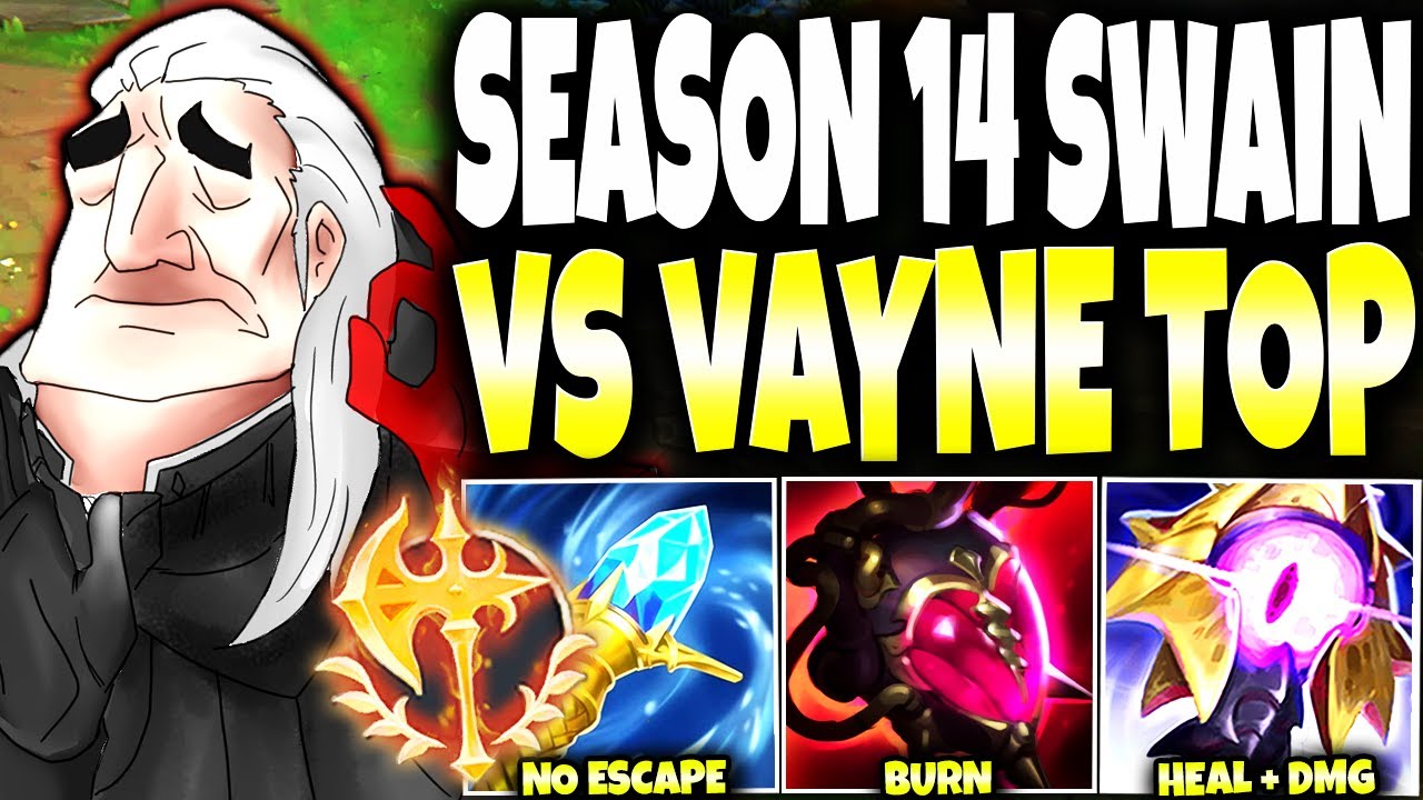 Vayne Top Lane? My New Season 14 Swain Max Heal BUILD GUIDE WILL DELETE HER 🔥 LoL Swain s14 Gameplay