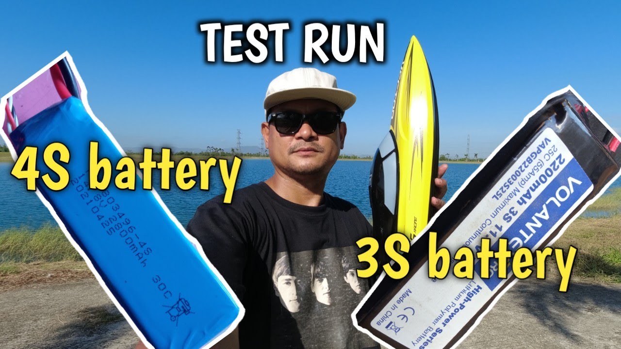 3s and 4s battery test on Vector SR65 RC Boat