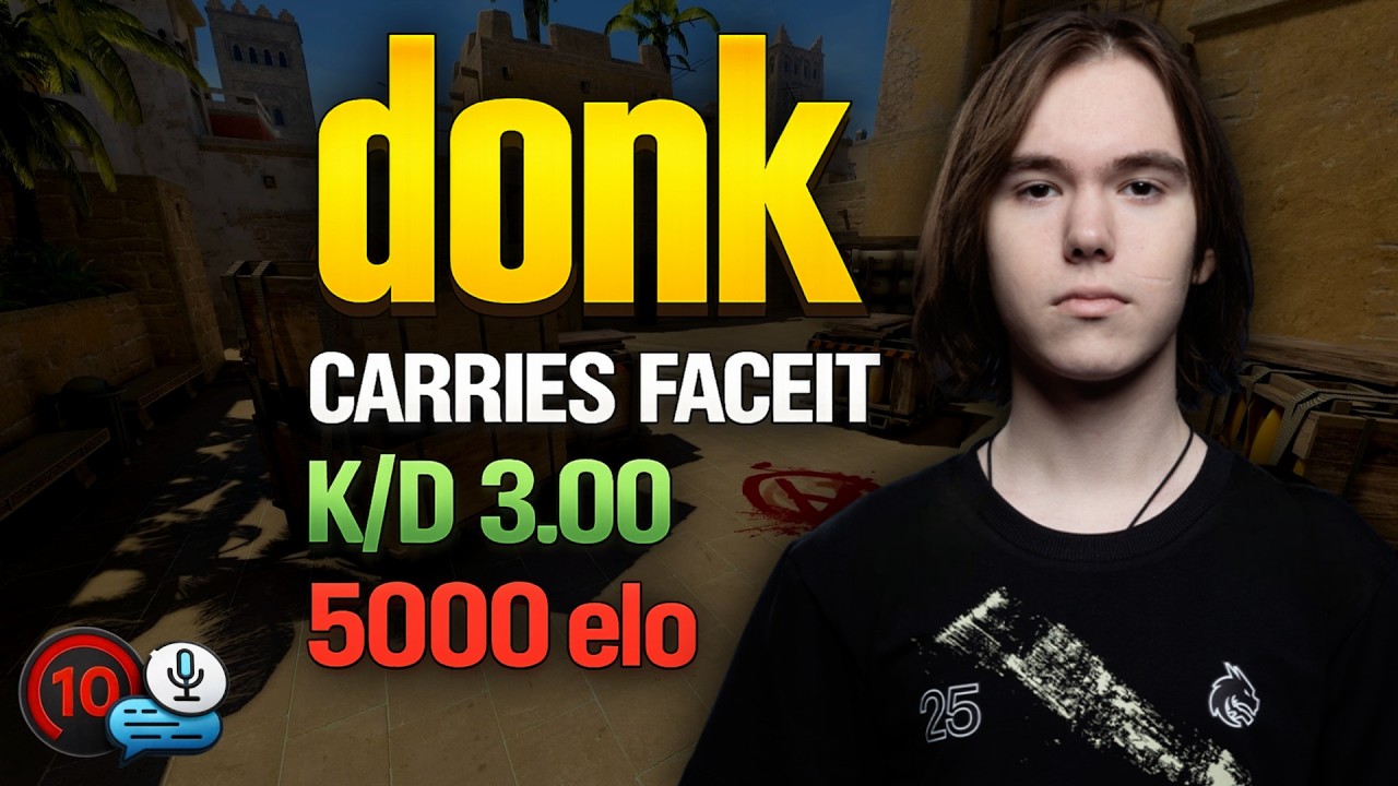 donk Dominates Mirage K/D 3.00 DONK FACEIT Highlights! CS2