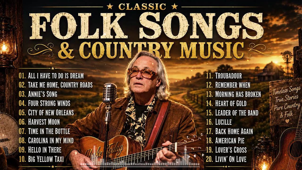 Best Folk Songs Of All Time 🌻 Classic Folk & Country Music 80s 90s Playlist 🎸 2026 Collection