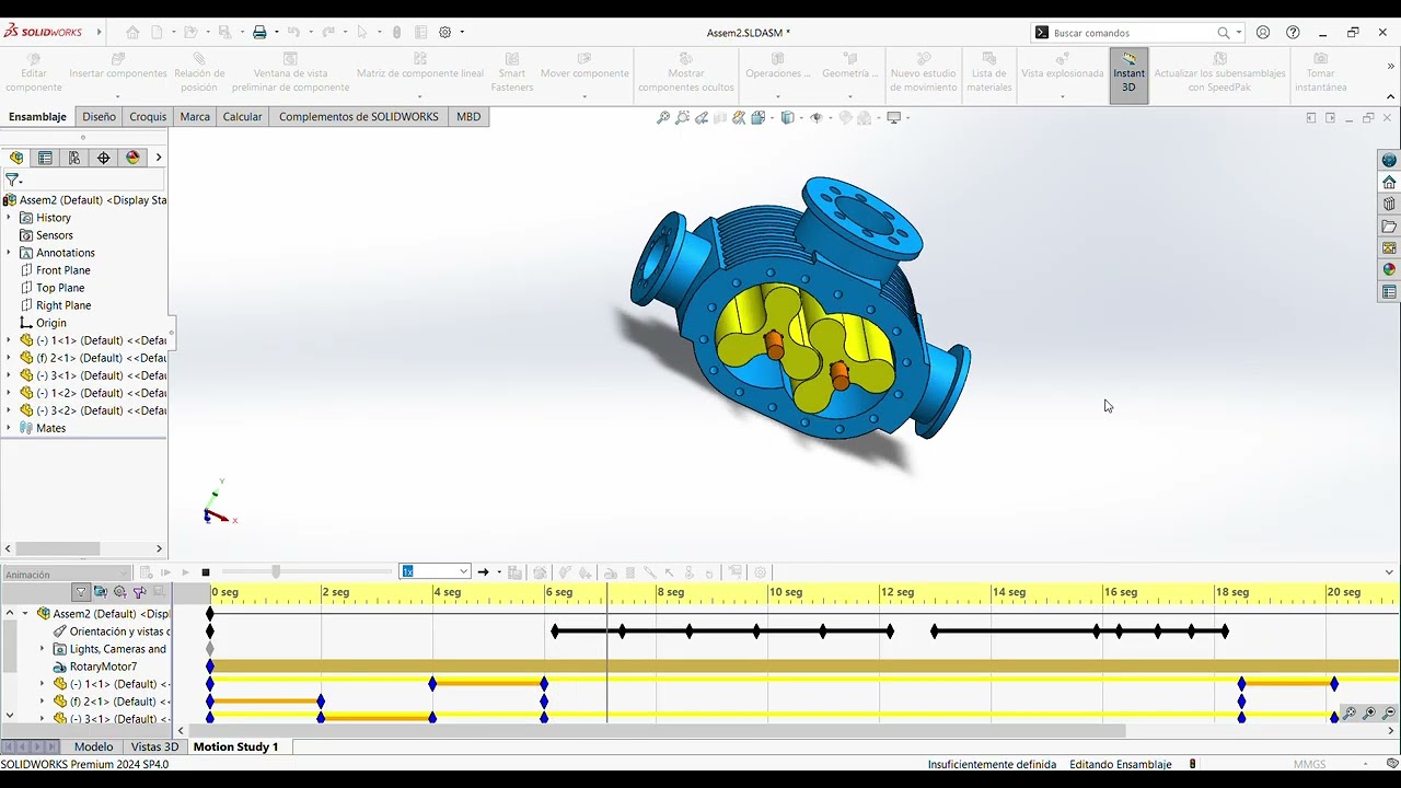 Simulación SW Lobe Pump | Elemento Finito