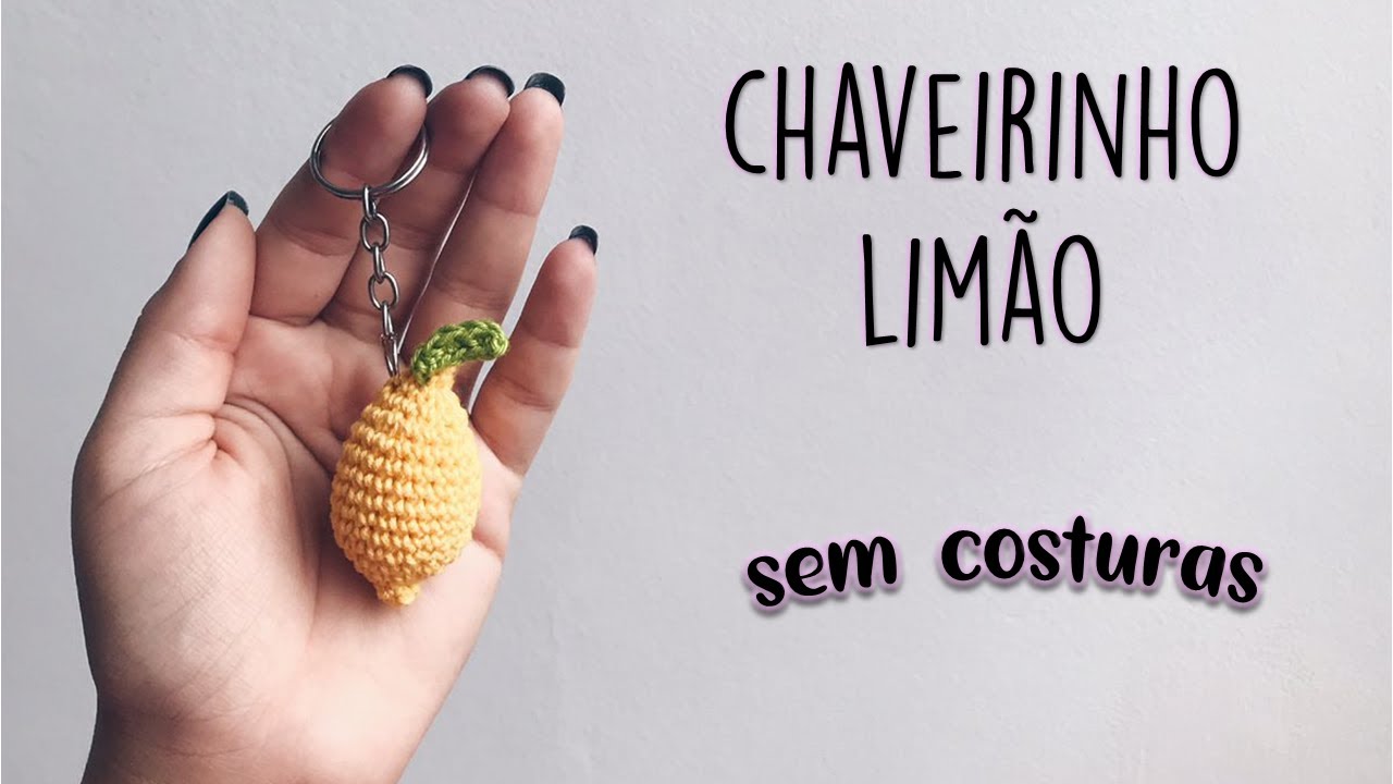 Chaveirinho amigurumi - limão