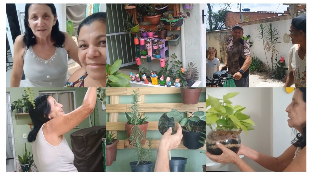 MOSTRANDO PRA VOCÊS AS PLANTAS DA MINHA MÃE 💚🤗