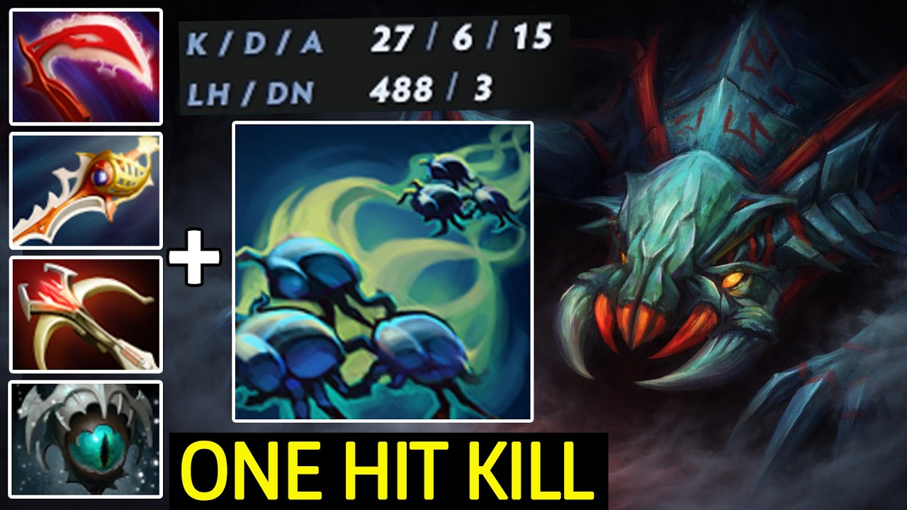 Weaver No Mercy 27 Kills &ndash; Full Physical Build One Hit Kill Dota 2