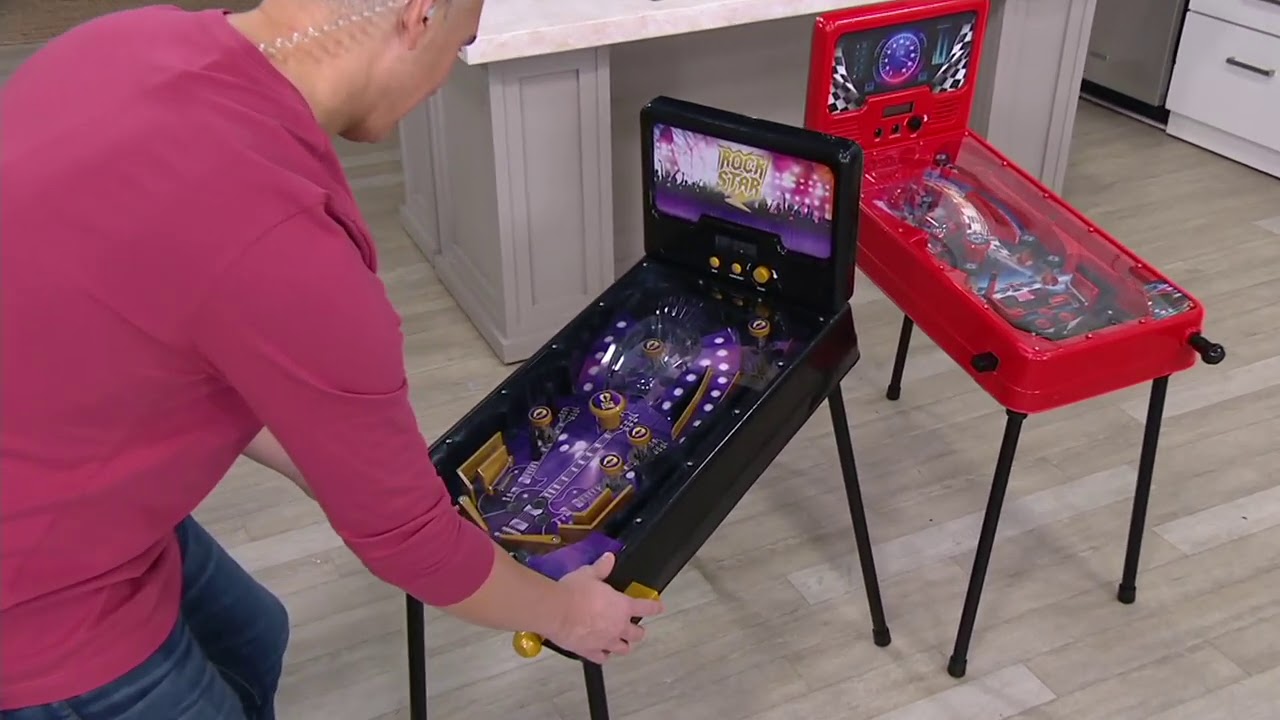 Standing or Tabletop Electronic Pinball Game w/ Lights & Sounds on QVC