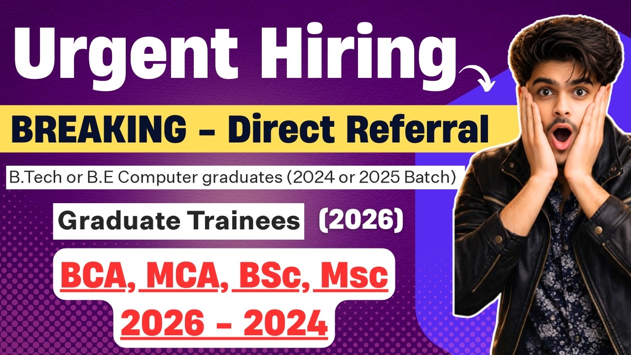 Finally Graduate Engg Trainee 2024/2025/2026 Batch | Today Last Date 😱