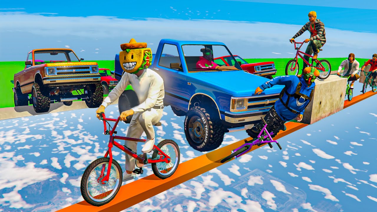CORRE O TE ATROPELLO EN BICI! RISAS INFINITAS! OCURRE DE TODO!! - GTA 5 ONLINE