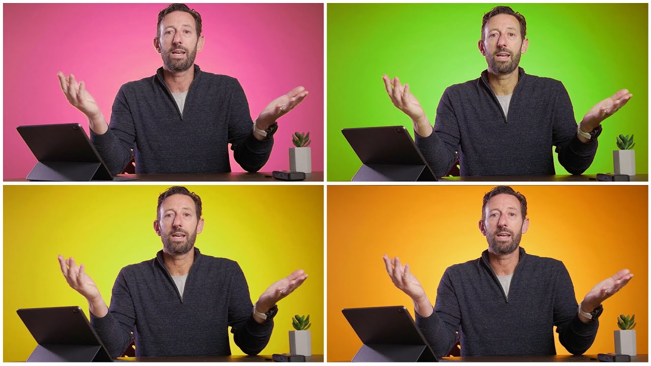 How to set up a colored YouTube studio background