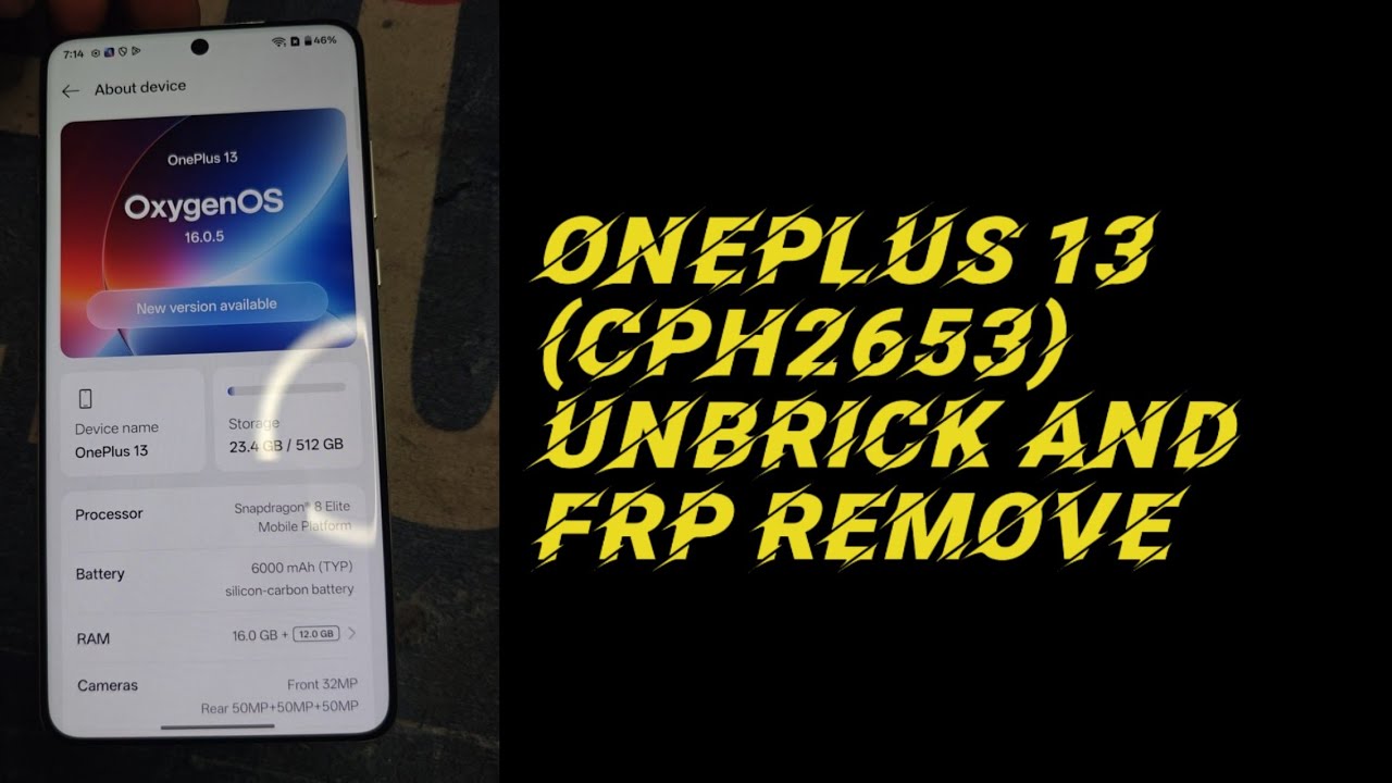 UNBRICK AND REMOVE FRP OF ONEPLUS 13 (CPH2653)☑️🆗