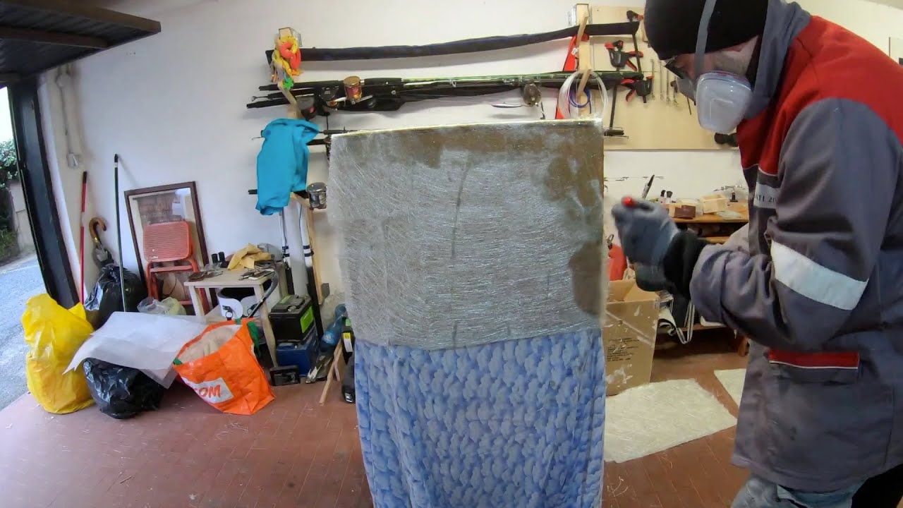 seduta gommone barca in legno e vetroresina pt2 : laminazione