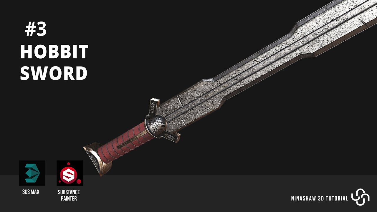 Substance Painter |Modeling and Texturing Hobbit Sword - Part 3 [Texturing]