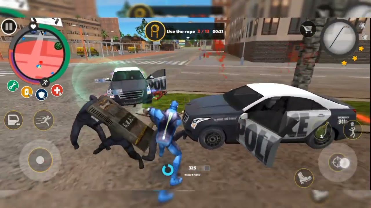 Day - 16 of Rope Hero Vice Town | A Gunwal | #rope_hero #ropeherovicetowngameplay #carsgames #viral