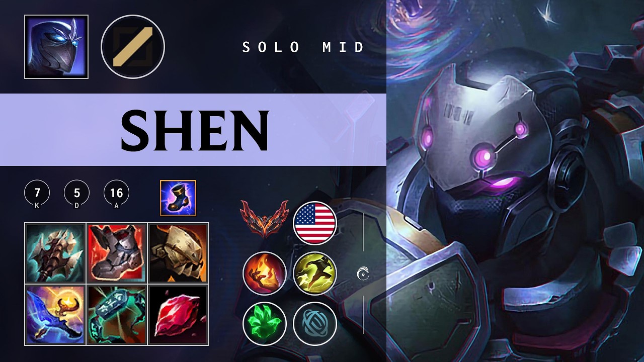 Shen Mid vs Akshan - NA Grandmaster Patch 26.03