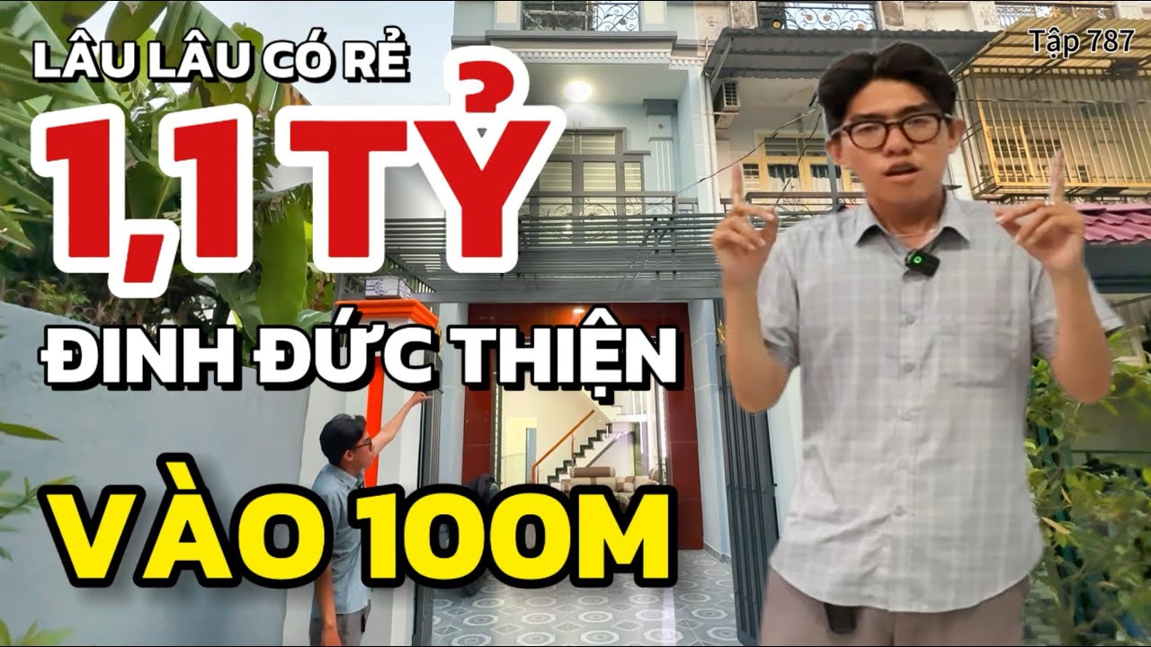 Hàng hiếm khó tìm🔥THU NHẬP CAO CÓ 1,1 TỶ ĐỦ MUA | Nhà giá rẻ sổ hồng riêng, Đinh Đức Thiện vào 100M