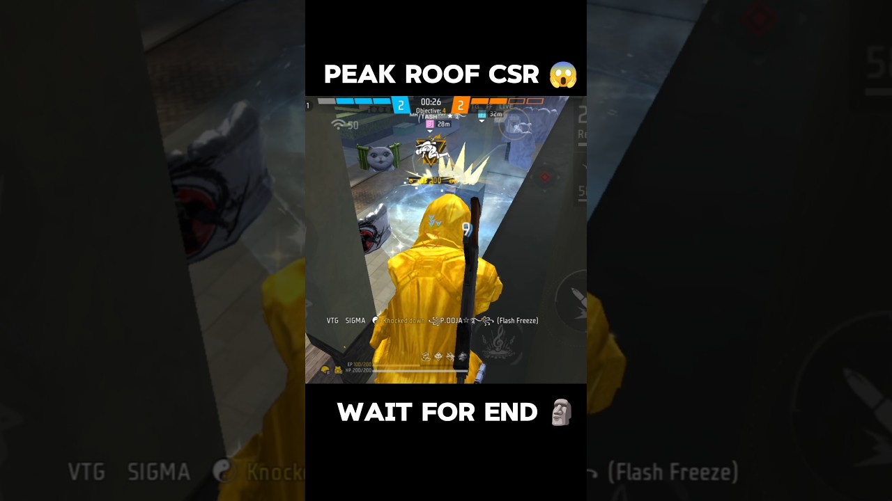 FREE FIRE CS RANK PEAK ROOF TRICK 😨😱 